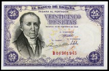1946. 25 pesetas. (Ed. D51a) (Ed. 450a). 19 de febrero, Flórez Estrada. Serie B. S/C.