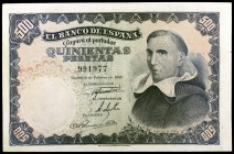 1946. 500 pesetas. (Ed. D53) (Ed. 452). 19 de febrero, Padre Vitoria. Raro. EBC-.