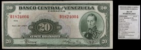 1946. Venezuela. Banco Central. ABNC. 20 bolívares. (Pick 32a) (Sucre 20A/29). 29 de noviembre. Serie B de siete dígitos. BC+.