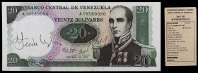 1987. Venezuela. Banco Central. ABTB. 20 bolívares. (Pick 71) (Sucre 20K/182). 20 de octubre. Serie A de ocho dígitos. Billete firmado a mano por el P...