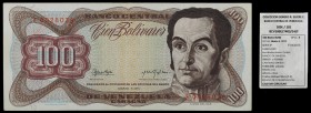 1974. Venezuela. Banco Central. BDDK. 100 bolívares. (Pick 55a) (Sucre 100E/101). 5 de marzo. Serie F de siete dígitos. EBC.