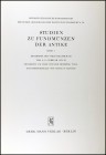 ALFÖLDI, M. R.: "Studien zu FundMünzen der Antike". Vol I: Römisch-Germanische Kommission des deutschen Archäologischen instituts zu Frankfurt A. M. B...