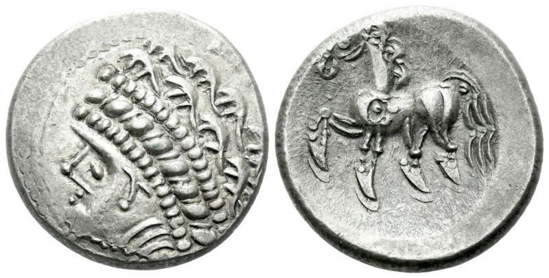 Celtic, East Noricum Tetradrachm Samobar Type A circa II-I century, AR 25.00 mm....