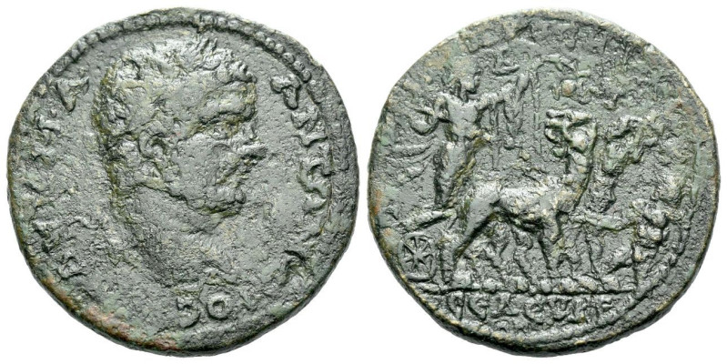 Cilicia, Seleucia ad Calycadnum Caracalla, 198-217 Bronze After 212, Æ 28.30 mm....