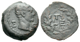 Egypt, Alexandria Tiberius, 14-37 Dichalkon circa 17-18 (year 4)