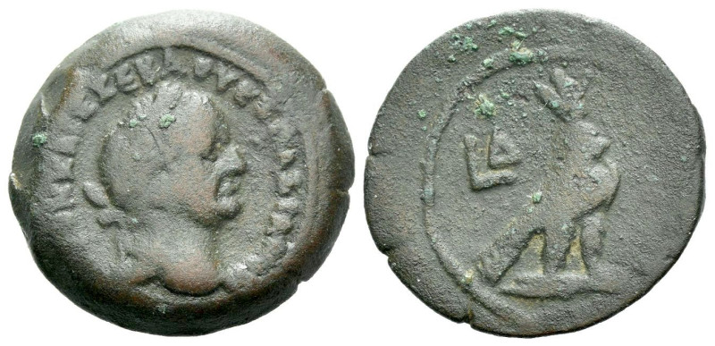 Egypt, Alexandria Vespasian, 69-79 Obol circa 71-72 (year 4), Æ 21.30 mm., 6.53 ...