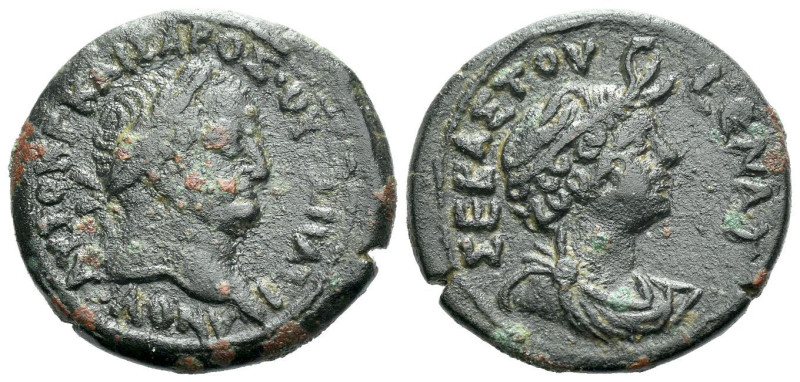 Egypt, Alexandria Vespasian, 69-79 Diobol circa 76-77 (year 9), Æ 23.40 mm., 8.0...