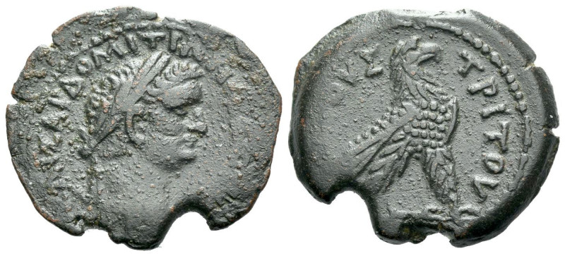 Egypt, Alexandria Domitian, 81-96 Diobol circa 83-84 (year 3), Æ 24.30 mm., 
La...