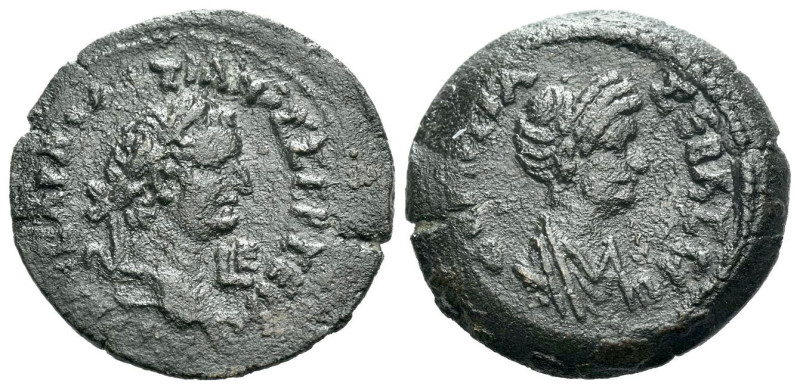 Egypt, Alexandria Domitian with Domitia Obol circa 85-86 (year 5), Æ 20.40 mm., ...