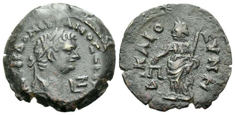 Egypt, Alexandria Domitian, 81-96 Obol circa 87-88 (year 7), Æ 20.00 mm., 3.67 g...