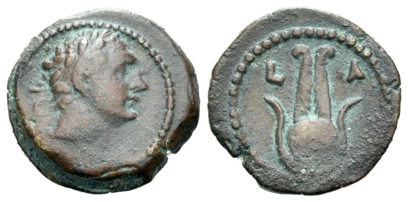 Egypt, Alexandria Domitian, 81-96 Dichalkon circa 91-92 (year 11), Æ 14.20 mm., ...