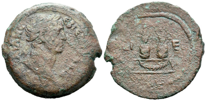 Egypt, Alexandria Trajan, 98-117 Drachm circa 111-112 (year 15), Æ 36.30 mm., 24...