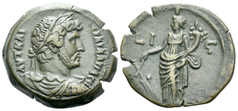 Egypt, Alexandria Hadrian, 117-138 Diobol circa 131-132 (year 16), Æ 25.50 mm., ...