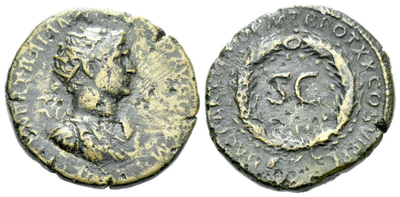 Trajan, 98-117 Dupondius Rome, for circulation in Syria 116, Æ 21.00 mm., 8.01 g...