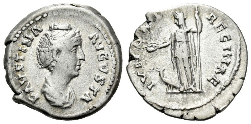 Faustina senior, wife of Antoninus Pius Denarius Rome circa 139-140, AR 18.00 mm...