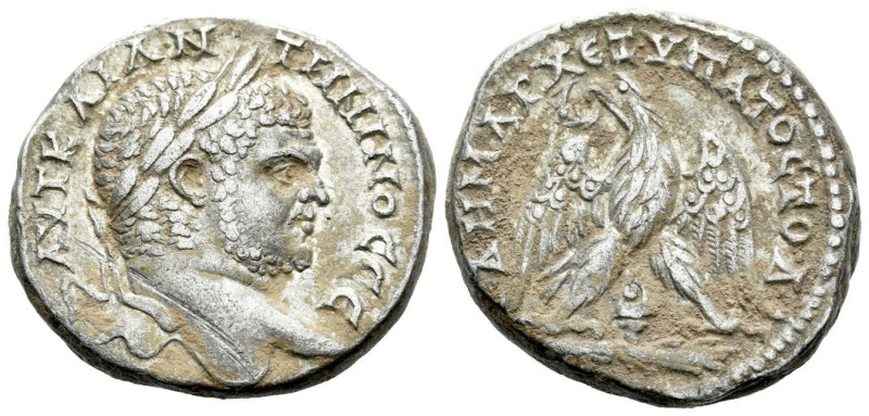 Caracalla, 198-217 Tetradrachm Tyre (Phoenicia) circa 213-217, AR 27.00 mm., 13....