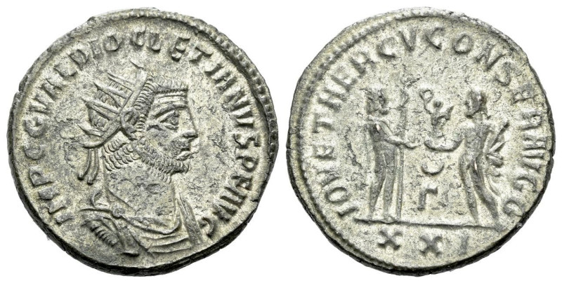 Diocletian, 284-305 Antoninianus Antiochia 285, billon 20.00 mm., 4.28 g.
Radia...