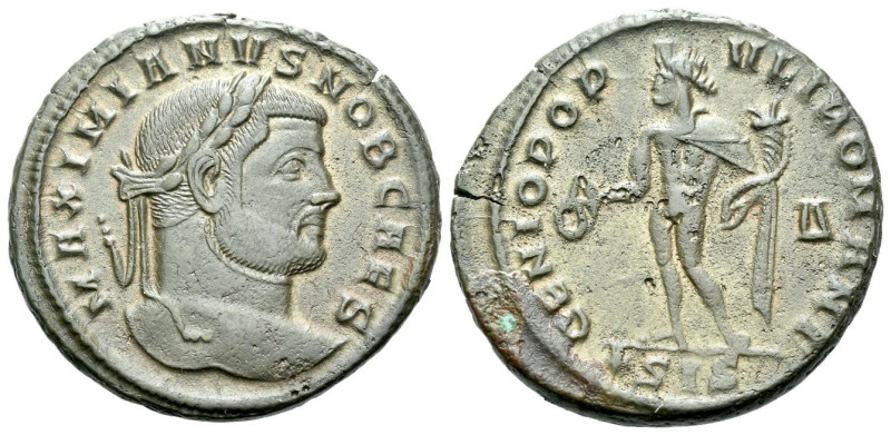 Galerius Maximianus caesar, 293 305 Follis Siscia circa 296, Æ 27.00 mm., 10.62 ...