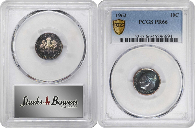 Lot of (2) Toned Proof 1960s Roosevelt Dimes. (PCGS).

Included are: 1961 Proo...