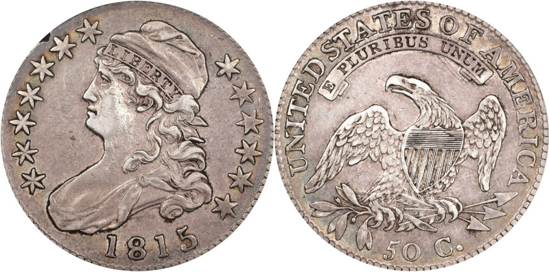 1815/2 Capped Bust Half Dollar. O-101. Rarity-1. EF-45 Details--Cleaned (ANACS)....