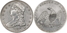 1837 Capped Bust Half Dollar. Reeded Edge. 50 CENTS. AU-58 Details--Reverse Repaired (ICG).

PCGS# 6176. NGC ID: 27SN.