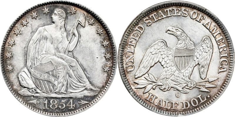 1854-O Liberty Seated Half Dollar. Arrows. WB-4. Rarity-3. MS-63 (PCGS).

PCGS...