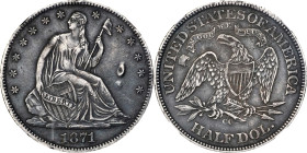 1871-CC Liberty Seated Half Dollar. WB-5. Rarity-5. EF Details--Damaged (NGC).

PCGS# 6331. NGC ID: 24K5.