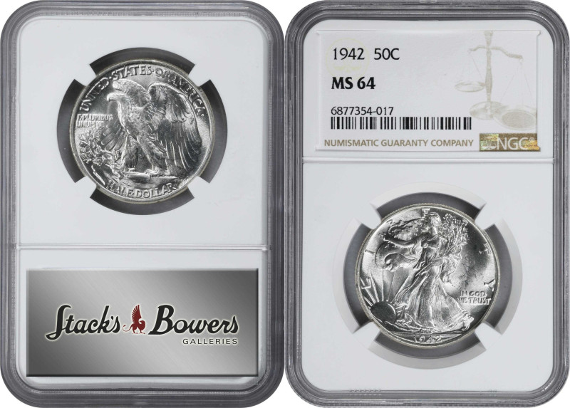 Lot of (3) 1942 Walking Liberty Half Dollars. MS-64 (NGC).

PCGS# 6614. NGC ID...