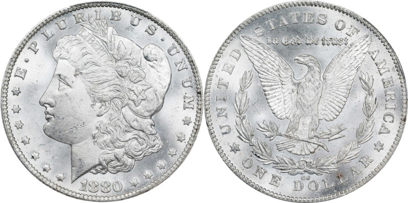 1880/79-CC Morgan Silver Dollar. Reverse of 1878. MS-63 (PCGS).

PCGS# 7108. N...