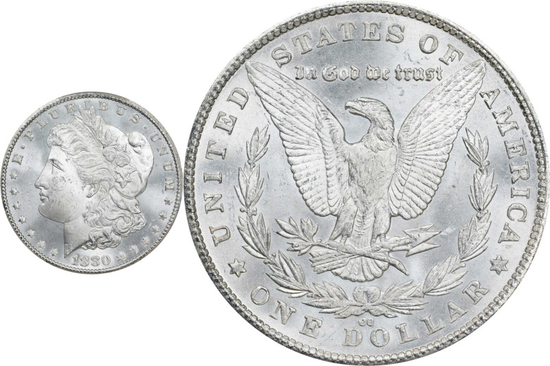 1880-CC Morgan Silver Dollar. VAM-6. Top 100 Variety. 8/Low 7. MS-65 (PCGS).

...