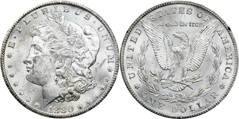 1880-CC GSA Morgan Silver Dollar. MS-61 (NGC).

The original box and card are ...