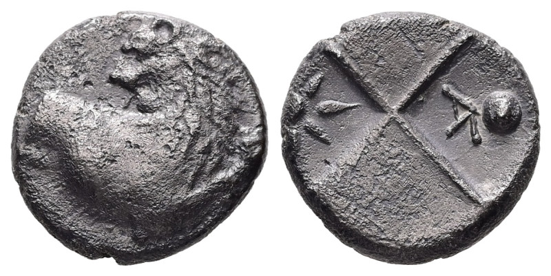 Thrace, Chersonesos. AR Hemidrachm, 2.19 g 13.23 mm. Circa 386-338 BC.
Obv: Fore...