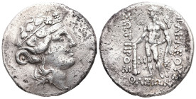 Thrace, Thasos. AR Tetradrachm, 16.67 g 32.01 mm. Circa 168/7-148 BC. 
Obv: Head of Dionysos to right, wearing ivy wreath and taenia. 
Rev: HΡAKΛEOΥΣ ...