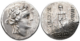 Thrace, Thasos. AR Tetradrachm, 16,65g 32,01 mm. Circa 148-90/80 BC. 
Obv: Head of Dionysos to right, wearing ivy wreath and taenia. 
Rev: HΡAKΛEOΥΣ Σ...