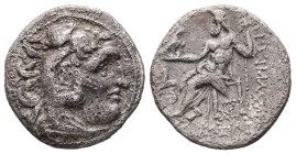 Kings of Thrace, (Macedonian). Lysimachos, 305-281 BC. AR, Drachm. 4.00 g. - 18.47 mm. In the types of Alexander III of Macedon. Kolophon mint. Struck...