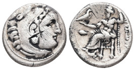 Kings of Macedon, Alexander III 'the Great', AR Drachm, 4.12 g 17.05 mm. 336-323 BC.