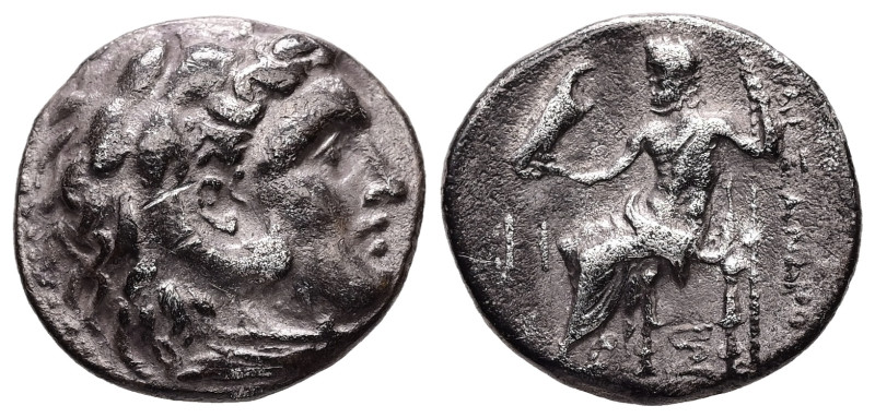 Kings of Macedon, Alexander III 'the Great', AR Drachm, 4.07 g 17.92 mm. 336-323...