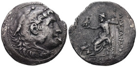 Kings of Macedon, Alexander III. AR Tetradrachm, 15.77 g 32.79 mm. 336-323 BC. Phokaia mint. Struck circa 210-200 BC. 
Obv: Head of Herakles right, we...