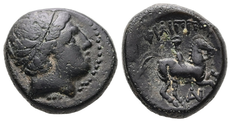 Kings of Macedon, Philip II. Ae, 7.02 g 18.49 mm. 359-336 BC. Uncertain mint.
Ob...