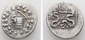 Ionia, Ephesos. Under Roman Rule, 133-67 BC. AR, Cistophoric Tetradrachm. 12.83 g. - 28.75 mm. Dated CY 3 (of the formation of Provincia Asiae, 132/1 ...