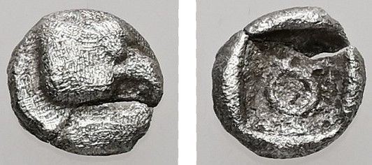 Ionia, Magnesia ad Maeandrum (?). AR, Tetartemorion. 0.14 g. - 5.26 mm. ca. 500-...