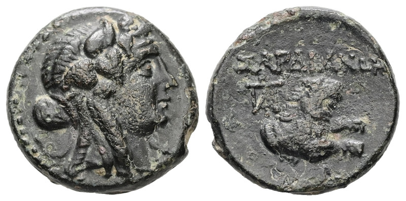 Lydia, Sardes. AE, 4.40 g. - 17.42 mm. Circa 133 BC-14 AD.
Obv.: Wreathed head o...