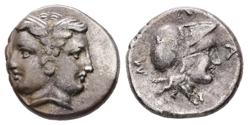 Mysia, Lampsakos. AR Hemidrachm, 2.48 g 14.19 mm. 4th-3rd century BC.
Obv: Femal...