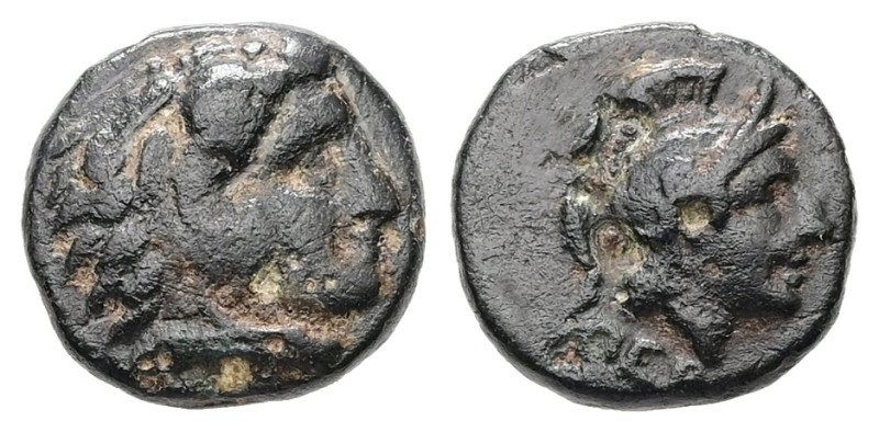 Mysia, Pergamon. Ae, 1.05 g. - 10.35 mm. Circa 310-282 BC.
Obv.:Head of Herakles...