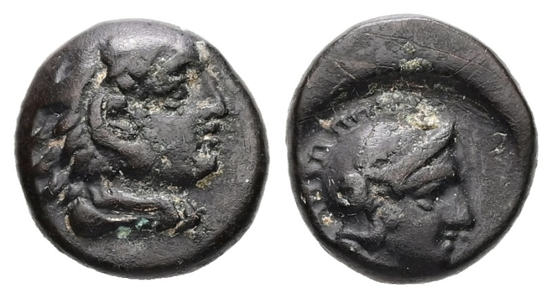 Mysia, Pergamon. Ae, 1.23 g. - 10.19 mm. Circa 310-282 BC.
Obv.:Head of Herakles...