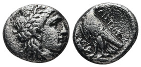 Troas, Abydos. AR, Hemidrachm. 2.34 g. - 13.83 mm. 320-280 BC. Magistrate Hephaistoleos.
Obv.: Laureate head of Apollo right.
Rev.: ABY / HΦAIΣTOΛEΩΣ....