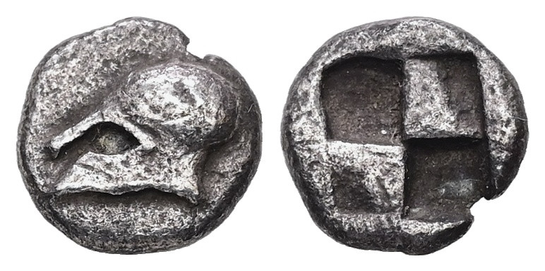 Troas, Neandria. AR, Obol. 0.60 g. - 8.22 mm. Late 6th - 5th century BC.
Obv.: C...