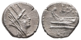 Philistia (Palestine), Askalon. AR Hemidrachm, 1.65 g 12.31 mm. 2nd century BC. 
Obv: Turreted and veiled head of Tyche right 
Rev: Prow of galley lef...