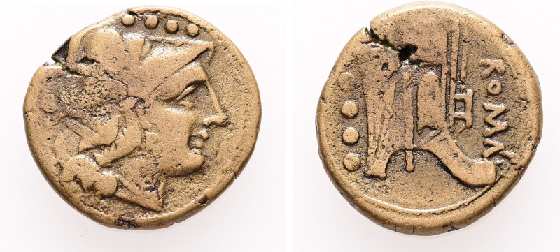 Anonymous, After 211 BC. AE, Triens. 5.25 g. 20.51 mm. Uncertain mint in Sardini...