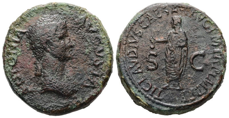 Antonia Minor, AD 37 and 41. AE, Sestertius. 19.43 g. 29.34 mm. Rome mint. Struc...